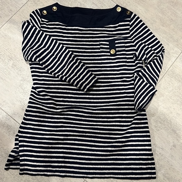 Tory Burch Navy Striped Sweater size XS - Picture 1 of 10